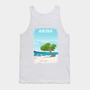 Aruba Travel Poster Tank Top